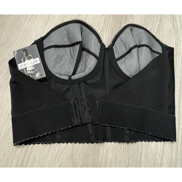 Dominique  Bridal Corset Bra Black Lingerie strapless 36C New - Picture 5 of 6